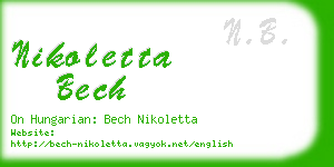 nikoletta bech business card